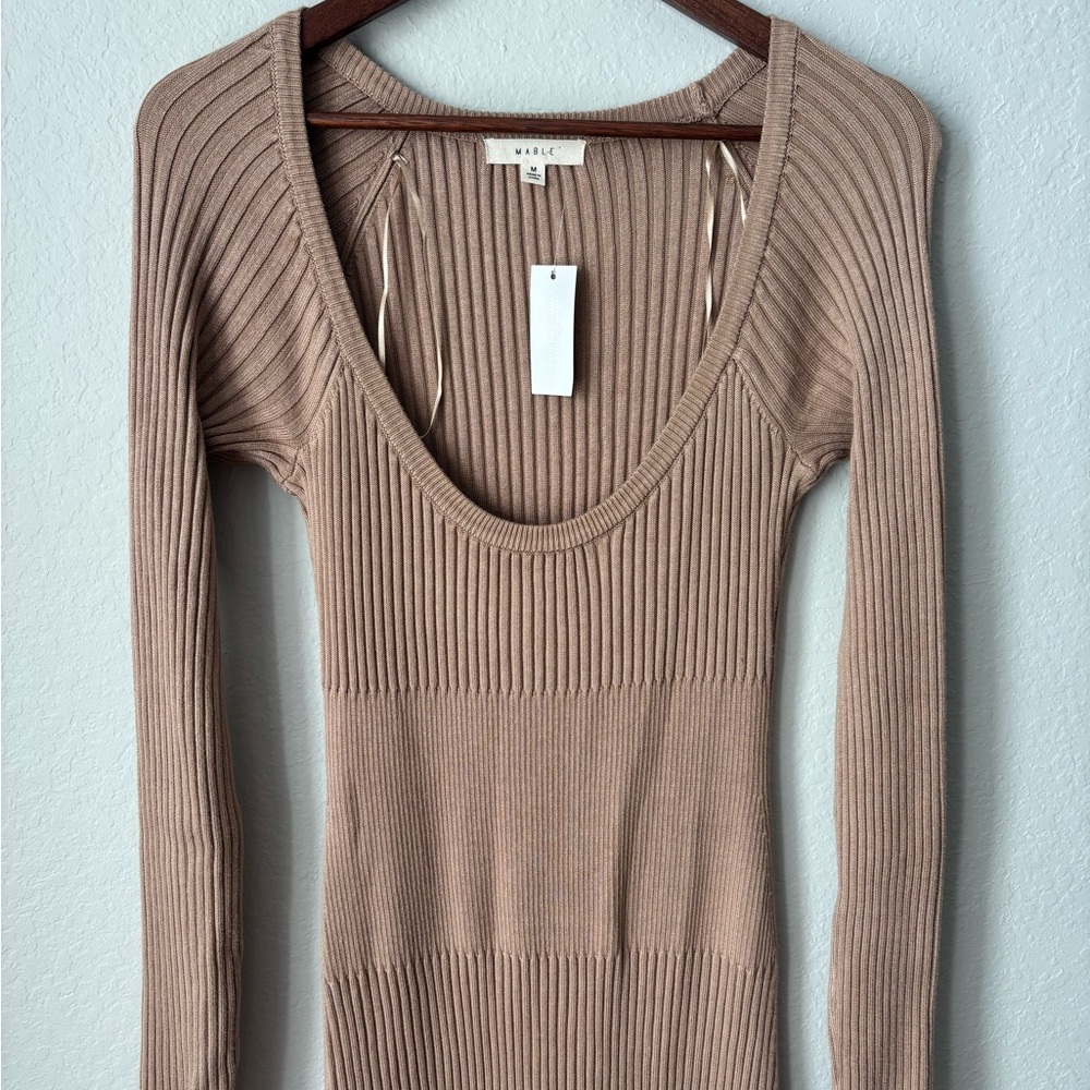 NEW NWT Mable Ribbed Scoop Neck Dress